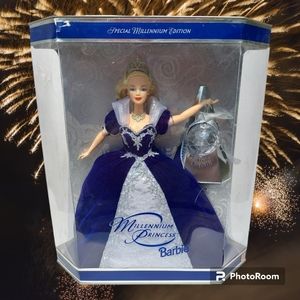 Millennium Barbie in Box with Hallmark Keepsake Ornament Commemorating 2…